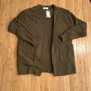 Oversized Popcorn Cardigan Sweater Sz 1X NWT